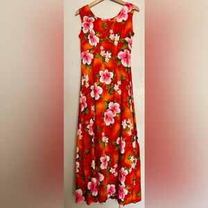 Royal Hawaiian Vintage Barkcloth Maxi Muu Muu